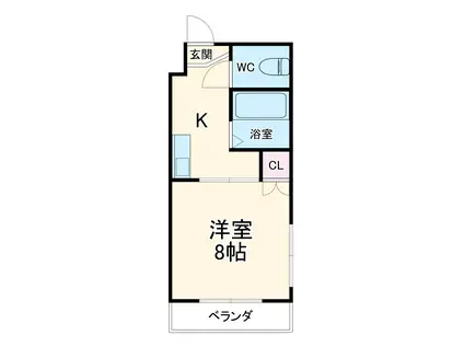 メゾンミレー(1K/2階)の間取り写真