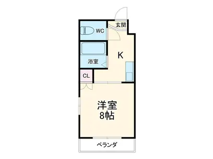 メゾンミレー(1K/3階)の間取り写真