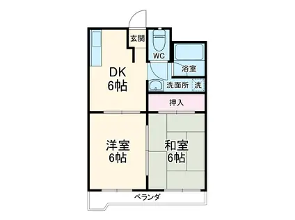 白子ビル(2DK/3階)の間取り写真