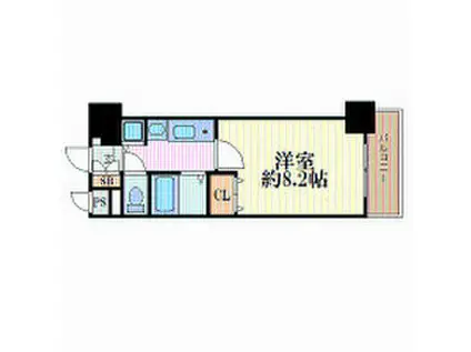 プレサンス名古屋駅前グランヴィル(1K/10階)の間取り写真