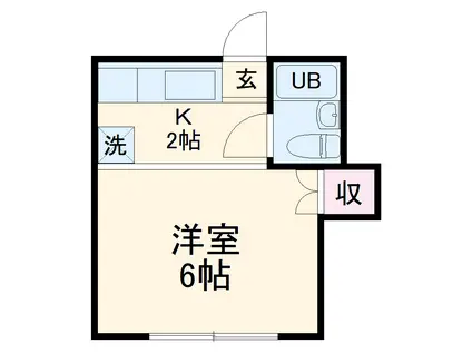 コーポ古堅(ワンルーム/1階)の間取り写真