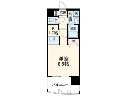 プレサンス名古屋駅前ヴェルロード(ワンルーム/5階)の間取り写真