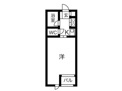 レオプレジオ(1K/5階)の間取り写真