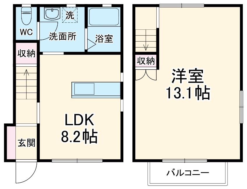 SKYROCKET Ⅲ(1LDK/1階)の間取り写真