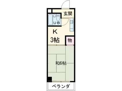 四季の里 弐番館(1K/3階)の間取り写真