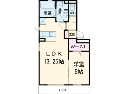 MA CHAMBRE(1LDK/1階)の間取り写真