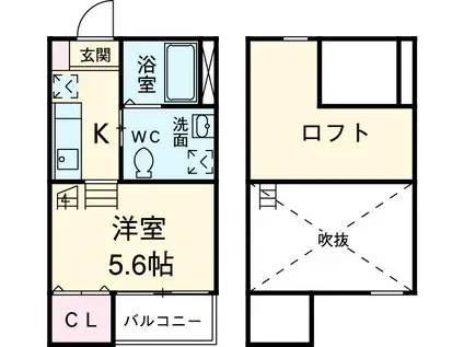 MSTOMORROW(ワンルーム/1階)の間取り写真