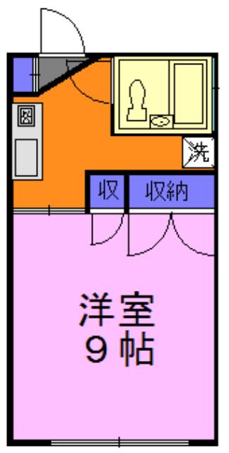 MIビルⅡ(1K/4階)の間取り写真