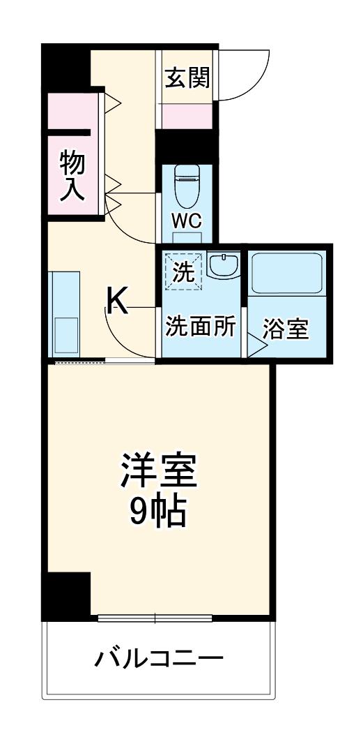 ビオラ名駅西(1K/8階)の間取り写真