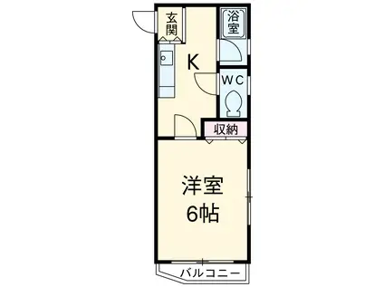 第5伊藤ビル(1K/3階)の間取り写真