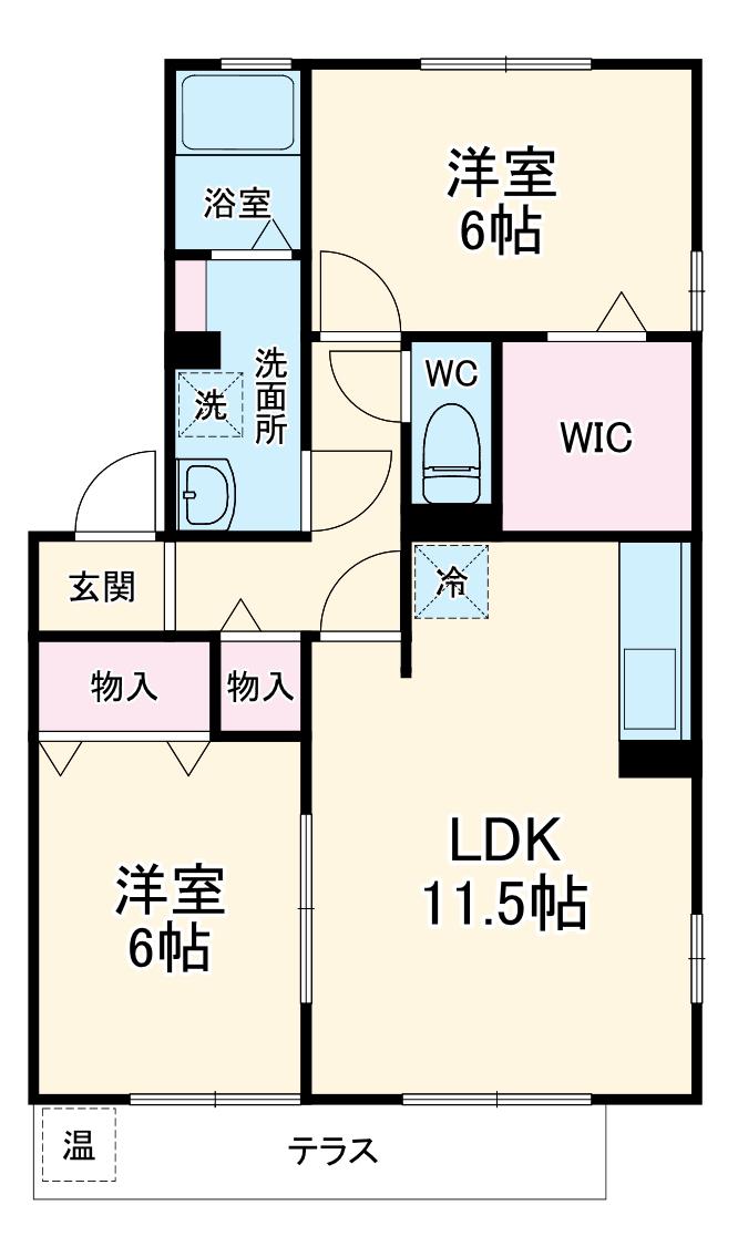 TYPEN A(2LDK/1階)の間取り写真