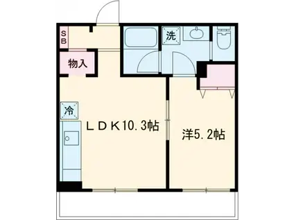 オクドテラス(1LDK/4階)の間取り写真