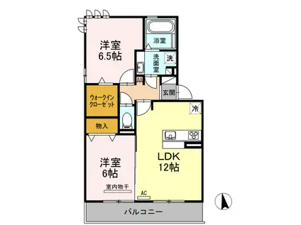 ハロウェル(2LDK/3階)の間取り写真