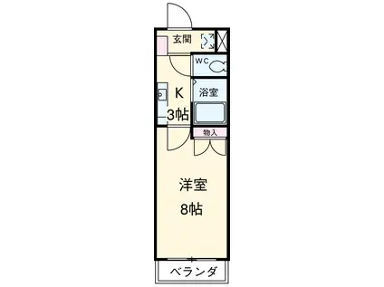 フェリークジュール(1K/1階)の間取り写真