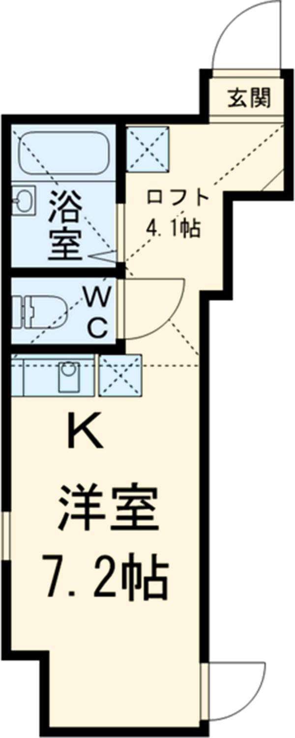 アペックス堀切5(ワンルーム/2階)の間取り写真