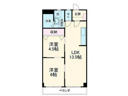 チェルシー(2LDK/3階)の間取り写真