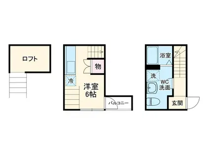 Ｌａ　Ｐｅｓｃａ（ラペスカ）(1K)の間取り写真