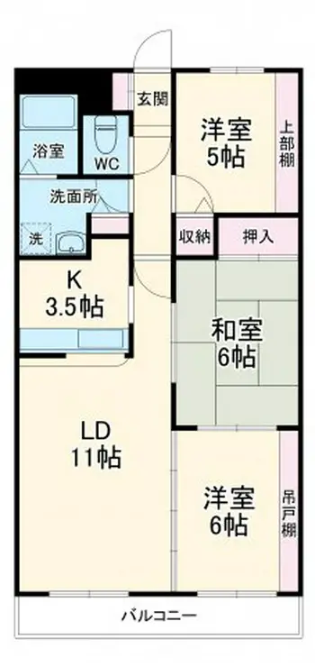 フォレストヒルズ磯子 7階階 間取り
