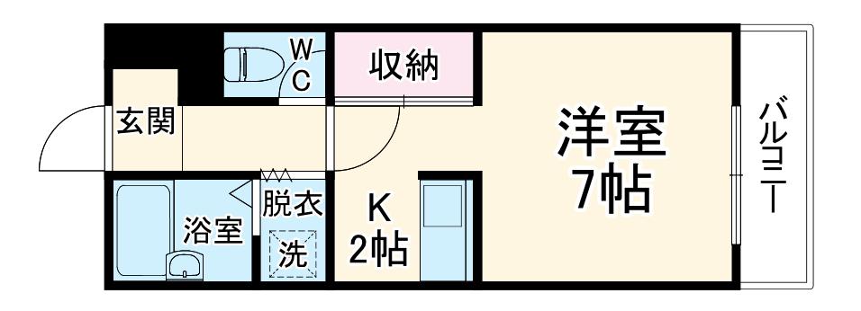 プランドール向島(1K/3階)の間取り写真