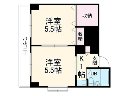 アドラシオン橋本(2K/9階)の間取り写真