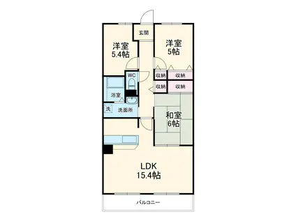 ステップイン旭(3LDK/4階)の間取り写真