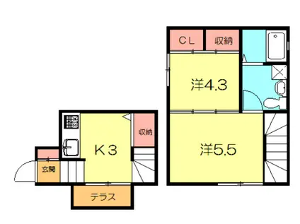 テラスショコラ(2K)の間取り写真