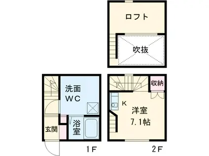 LISIERE(1K/1階)の間取り写真