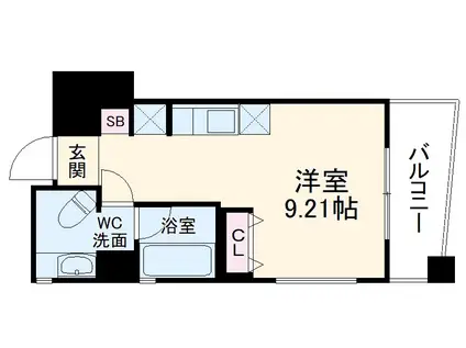 シャトーアンドホテル名駅南2(ワンルーム/5階)の間取り写真