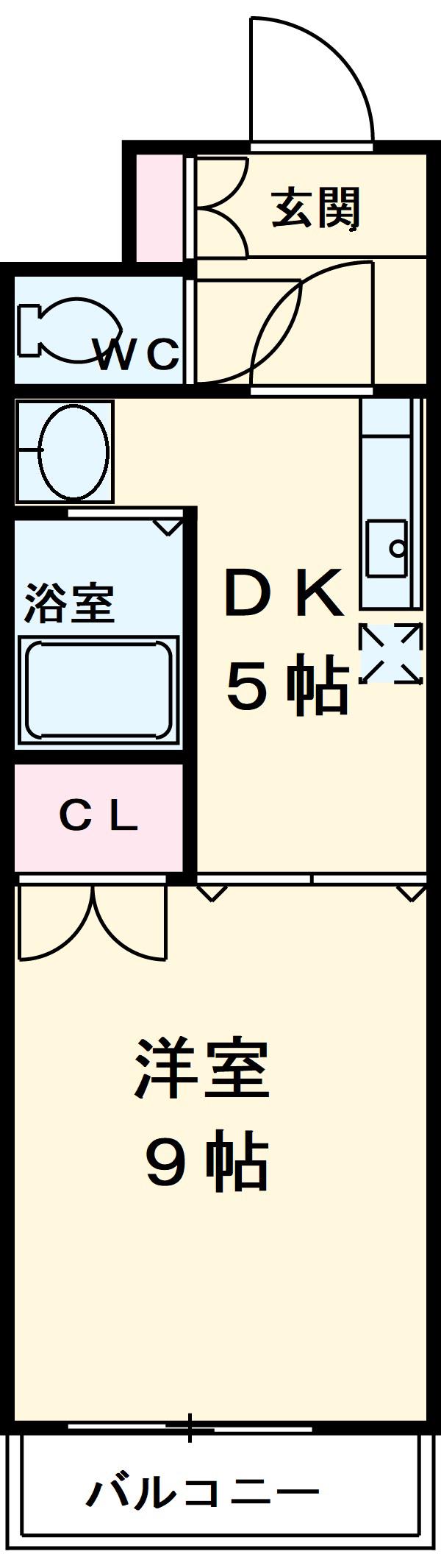 ラヴィアン名駅(1K/4階)の間取り写真