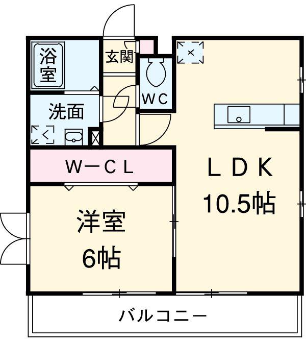 リブリ・ソフィア中央(1LDK/2階)の間取り写真
