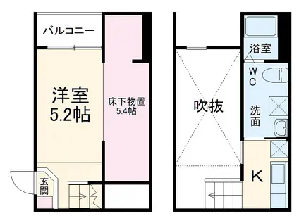 M.R.プレミア (1K/2階)の間取り写真