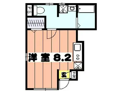 リブリ・たんぽぽ(ワンルーム/1階)の間取り写真