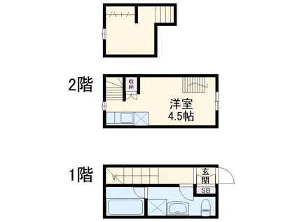 LE COCON新川町2(1K/1階)の間取り写真