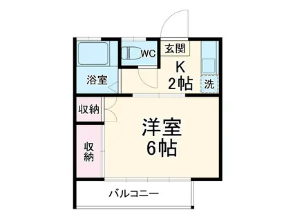 コーポICU(1K/1階)の間取り写真