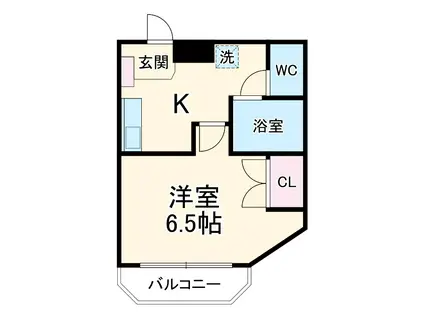 本陣通ビル(1K/4階)の間取り写真