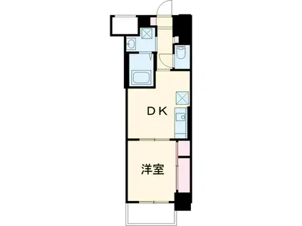 ジェネラーダ(1DK/3階)の間取り写真