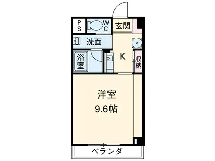 エポックステージ(1K/5階)の間取り写真