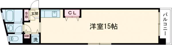 エバー綾瀬Ⅱ(ワンルーム/3階)の間取り写真