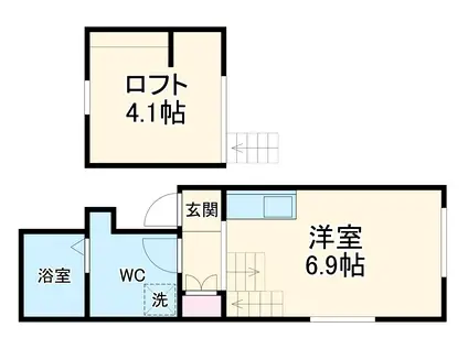 LE COCON稲葉地本通(ワンルーム/2階)の間取り写真