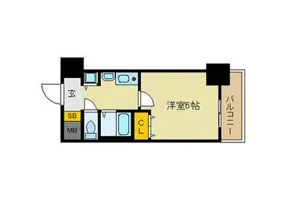 プレサンス名古屋STATIONザ・シティ(1K/4階)の間取り写真