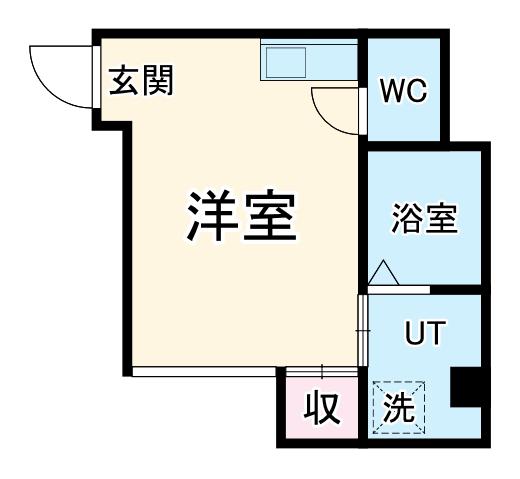 名古屋市東山線 中村公園駅 徒歩20分 4階建 築9年(1K/1階)の間取り写真