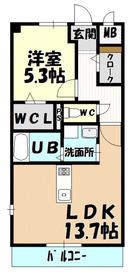 シェソワⅡ(1LDK/2階)の間取り写真