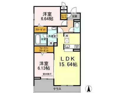 ガーデンテラス(2LDK/1階)の間取り写真