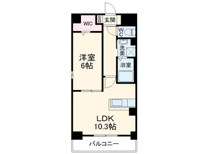 ビアンコネロ(1LDK/5階)の間取り写真