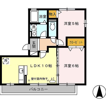 クロシェット雅(1LDK/1階)の間取り写真
