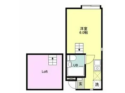 メゾンアン(ワンルーム/3階)の間取り写真