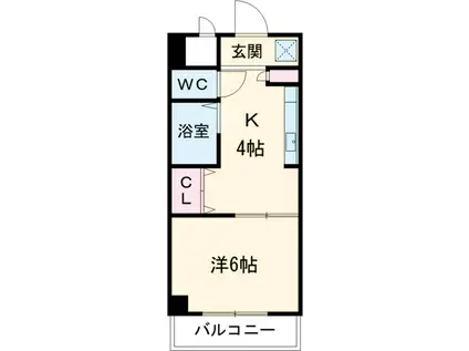 ランドビル本陣(1K/5階)の間取り写真