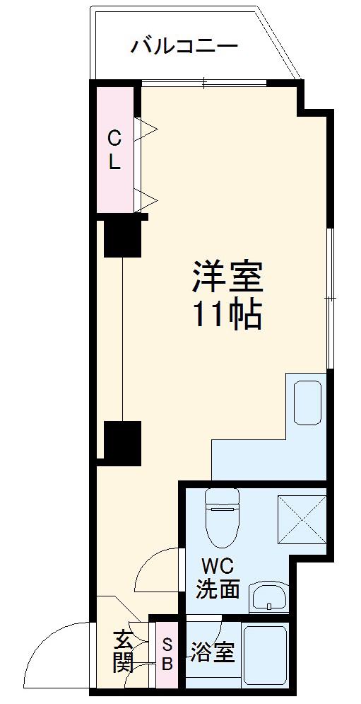 コンフォート八千代台(ワンルーム/3階)の間取り写真