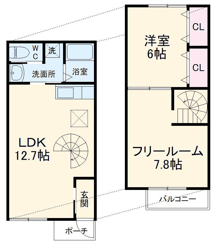 名古屋市名港線 日比野駅(名古屋市営) 徒歩14分 2階建 築20年(2LDK)の間取り写真