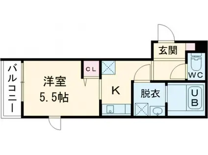 ラルーチェ(1K/3階)の間取り写真